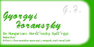 gyorgyi horanszky business card